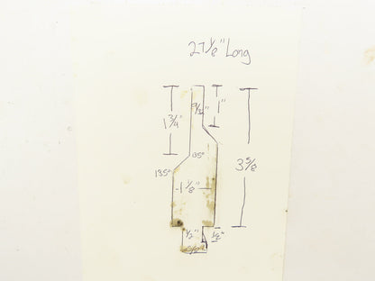 Press Brake Punch Die 27-1/8" Long 9/32" Square 1/2" Safety Tang 3-5/8" H