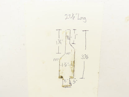 Press Brake Punch Die 27-1/8" Long 9/32" Square 1/2" Safety Tang 3-5/8" H