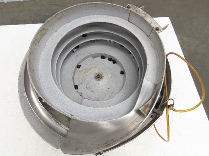 Fortville Feeders Vibco 250 Pneumatic Vibratory Parts Feeder 20" Stainless Bowl