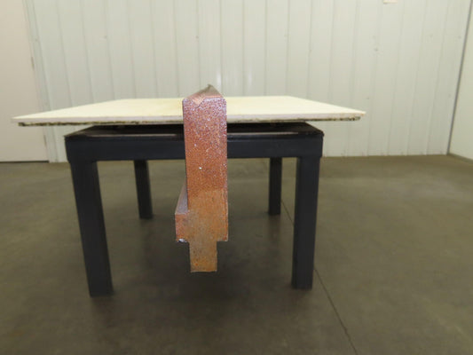 Press Brake Die 121-3/4" Long 90° V 1/2" Tang 11/16" W 2-9/16"H 1/4x1/8" V