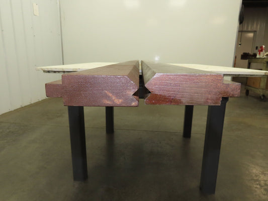 Press Brake Die Punch Set 120-7/16" Long Double 90° V 7/16" Wide 1/2" Tang
