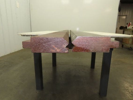 Press Brake Die Punch Set 120-7/16" Long Double 90° V 7/16" Wide 1/2" Tang