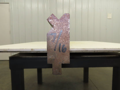 Press Brake Die 74" Long 90° V 1/2" Tang 1-7/32" W  2-11/16" H