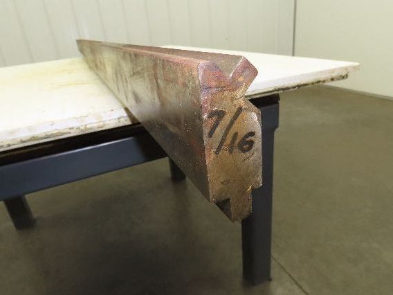 Press Brake Die 74" Long 90° V 1/2" Tang 1-7/32" W  2-11/16" H