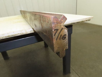 Press Brake Die 74" Long 90° V 1/2" Tang 1-7/32" W  2-11/16" H