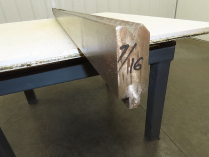 Press Brake Die 74" Long 90° V 1/2" Tang Offset 2-5/8" H 1-7/32" Wide