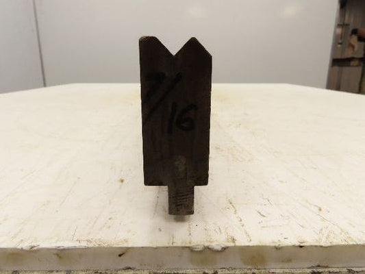 Press Brake Die 74" Long 90° V 1/2" Tang Offset 2-5/8" H 1-7/32" Wide