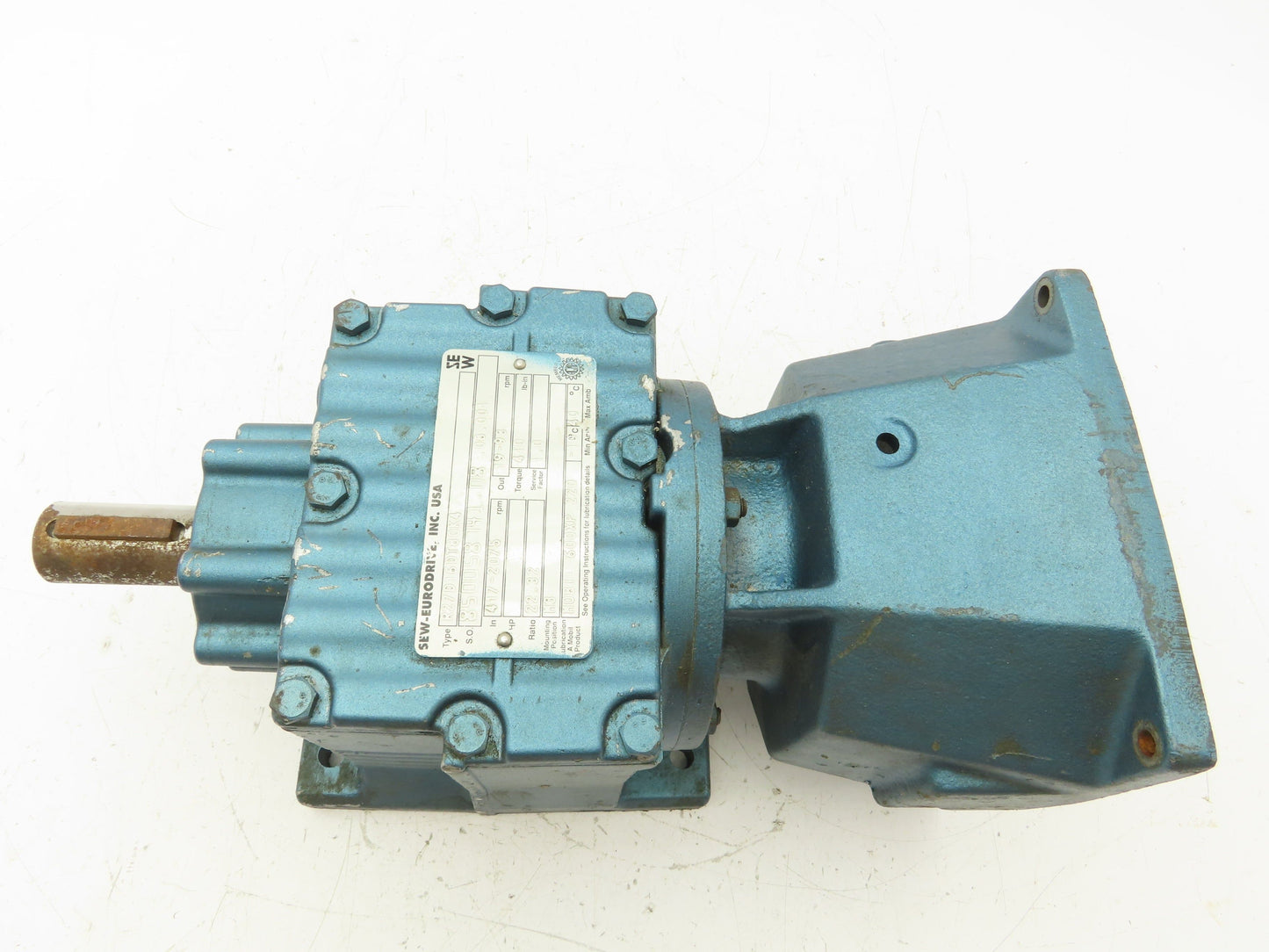 Sew-Eurodrive R27D16DT80K4 Gearmotor Gearbox 22:1 Inline Reducer 19-93rpm 80K4