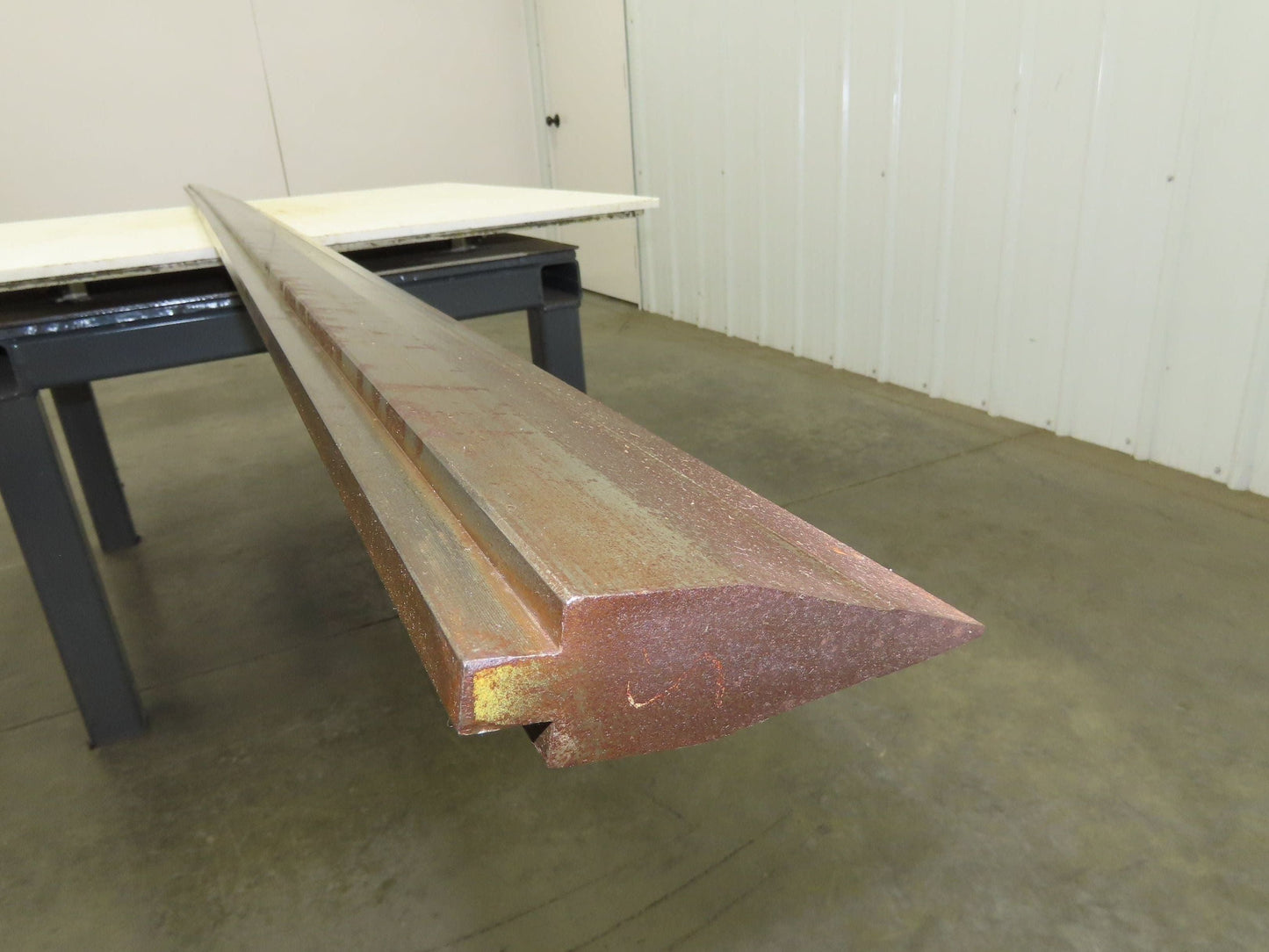 Press Brake Punch Die 144-7/16" Long 25° Acute V 1/2" Tang 1-7/32" W 3-13/16" H
