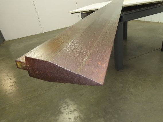 Press Brake Punch Die 144-7/16" Long 25° Acute V 1/2" Tang 1-7/32" W 3-13/16" H