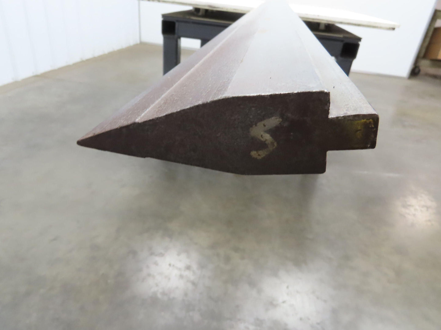 Press Brake Punch Die 144-7/16" Long 25° Acute V 1/2" Tang 1-7/32" W 3-13/16" H