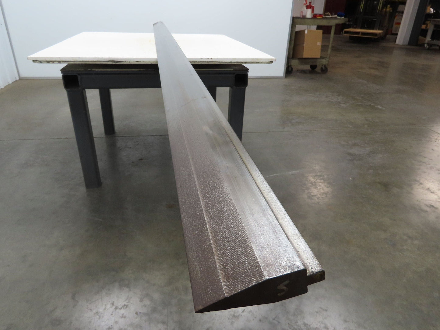 Press Brake Punch Die 144-7/16" Long 25° Acute V 1/2" Tang 1-7/32" W 3-13/16" H