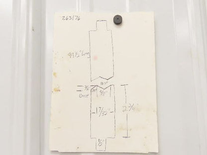 Press Brake Punch Die Set 99-1/2" Long 110° V 17/32" W 2-3/4" H