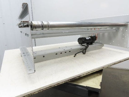 Roach 36"BF x 30"L Powered Roller Conveyor Section 130VDC O-Ring Belt Drive