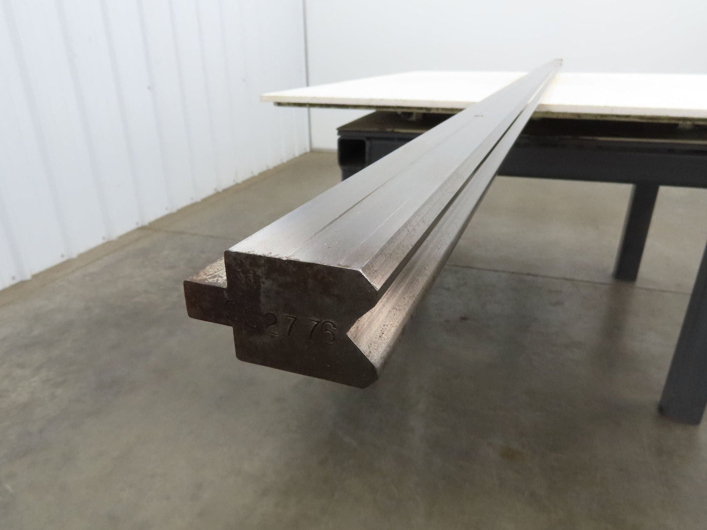 Press Brake Die 120-1/2" Long 90° V 1/2" Tang 1-13/32" W 1-3/4" H 3/4x11/32" V
