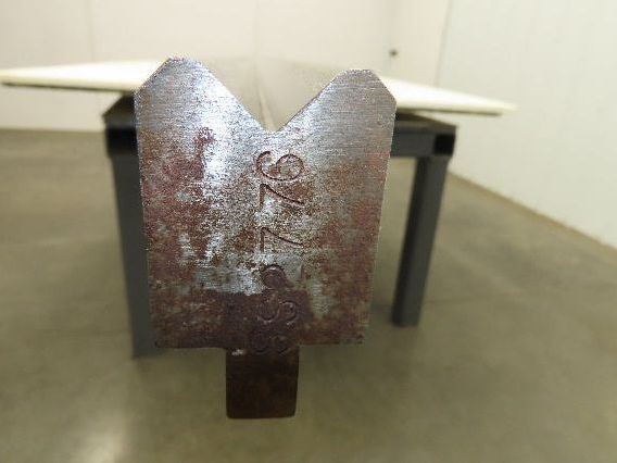 Press Brake Die 120-1/2" Long 90° V 1/2" Tang 1-13/32" W 1-3/4" H 3/4x11/32" V