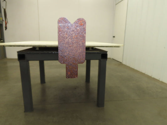 Press Brake Die 121-1/8" Long 90° V 1/2" Tang 1-1/8" W 1-13/16" H 7/16x7/32" V