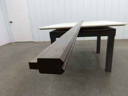 Press Brake Die 123-3/8" Long 90° V 1/2" Tang 1-1/16" W 1-11/16" H