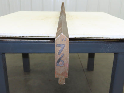 Press Brake Punch Die 75-15/16" Long 85° V 1/2" Tang 1-1/16" W 3-3/4" H