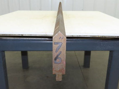 Press Brake Punch Die 75-15/16" Long 85° V 1/2" Tang 1-1/16" W 3-3/4" H