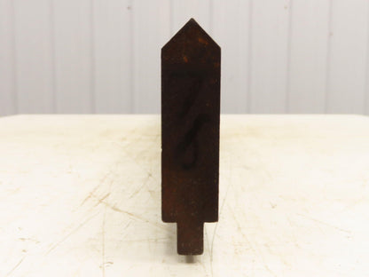 Press Brake Punch Die 75-15/16" Long 85° V 1/2" Tang 1-1/16" W 3-3/4" H
