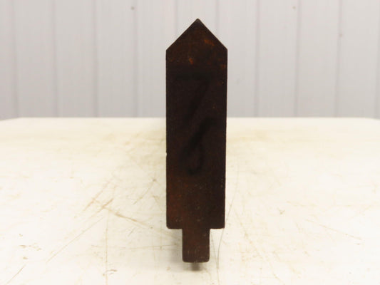 Press Brake Punch Die 75-15/16" Long 85° V 1/2" Tang 1-1/16" W 3-3/4" H
