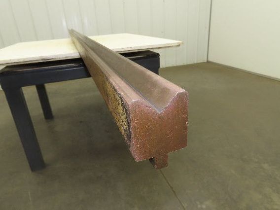 Press Brake Die 113" Long 90° V 1/2" Tang 2" W 2-1/4" H 1-3/16x5/8" V