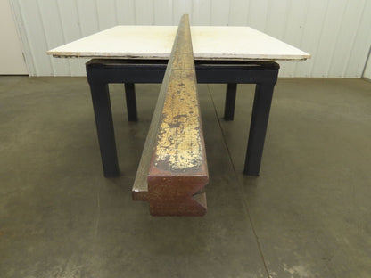 Press Brake Die 113" Long 90° V 1/2" Tang 2" W 2-1/4" H 1-3/16x5/8" V