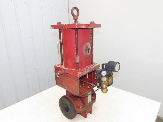 Red Valve Series 5200 Pneumatic Pinch Valve 2.5" Flanged EPDM w/Positioner