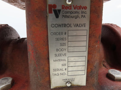 Red Valve Series 5200 Pneumatic Pinch Valve 2.5" Flanged EPDM w/Positioner