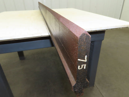 Press Brake Punch Die 75" Long 90° V 5/8" W 3-3/4" H 1/2" Tang