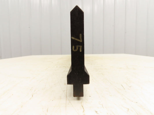 Press Brake Punch Die 75" Long 90° V 5/8" W 3-3/4" H 1/2" Tang
