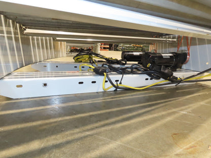 Roach 36"BF x 45° Curve Powered Roller Conveyor 130VDC O-Ring Belt Drive