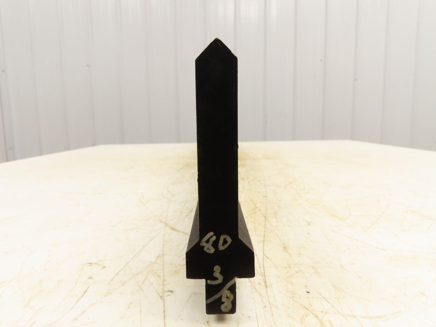 Press Brake Punch Die 80-3/8" Long 90° V 5/8" W 3-3/4" H 1/2" Tang