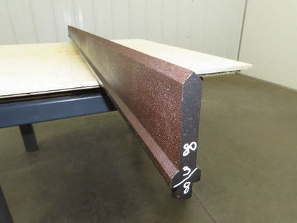 Press Brake Punch Die 80-3/8" Long 90° V 5/8" W 3-3/4" H 1/2" Tang