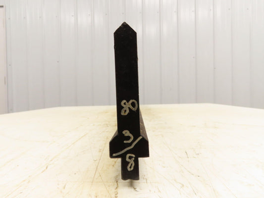 Press Brake Punch Die 80-3/8" Long 90° V 5/8" W 3-3/4" H 1/2" Tang