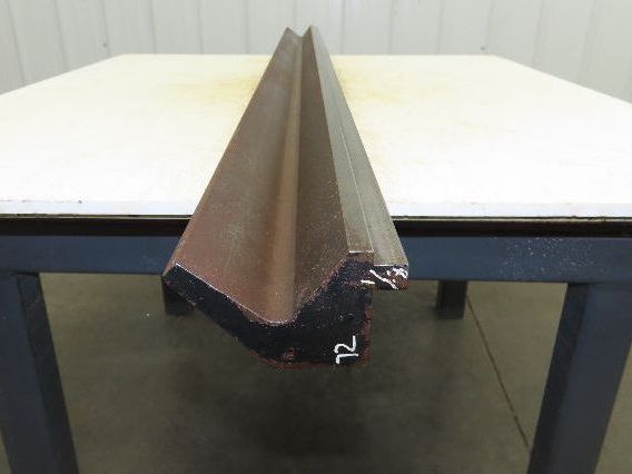 Press Brake Punch Die 72-1/8" Long 90° V 7/16" Finger 2" Return 3-3/4" H