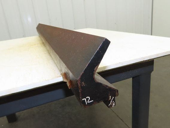 Press Brake Punch Die 72-1/8" Long 90° V 7/16" Finger 2" Return 3-3/4" H