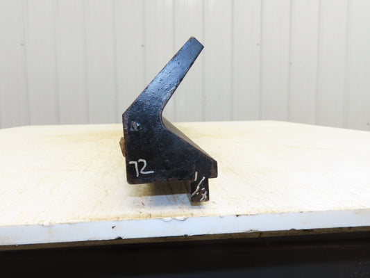 Press Brake Punch Die 72-1/8" Long 90° V 7/16" Finger 2" Return 3-3/4" H