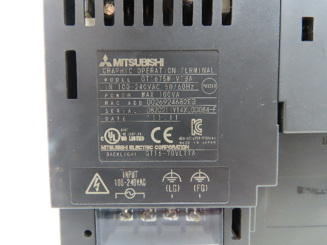 Mitsubishi GT1675M-VTBA GOT1000 Graphic Operator Control Panel 10.4" Touchscreen