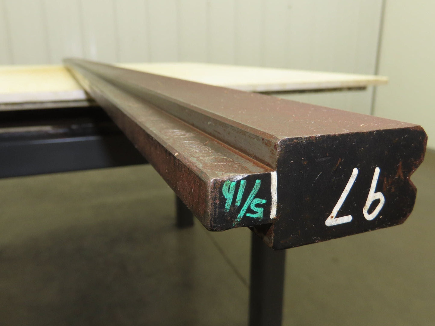 Press Brake Die 97-1/16" Long 90° V 1/4" W 5/32" Deep 1-3/4" H 1/2" Tang