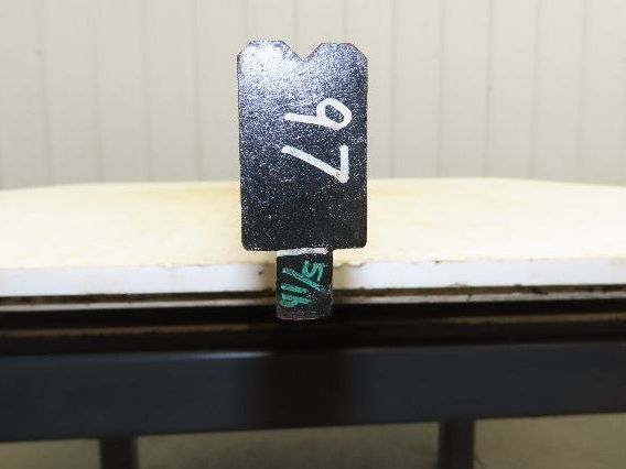 Press Brake Die 97-1/16" Long 90° V 1/4" W 5/32" Deep 1-3/4" H 1/2" Tang