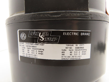 US Motors Shur Stop 108703130001 Electric Brake Kit 230/460V 25 Ft-Lb 213T/215T