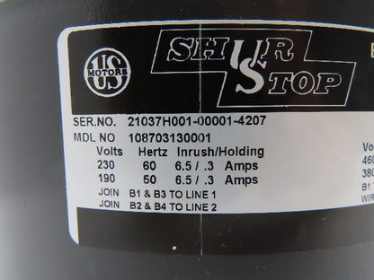 US Motors Shur Stop 108703130001 Electric Brake Kit 230/460V 25 Ft-Lb 213T/215T