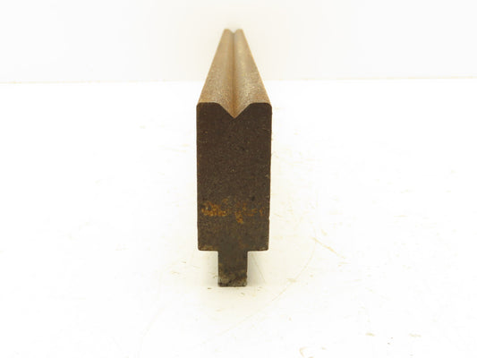 Press Brake Die 29-5/8" Long 90° V 1/2" W 1/4" D 2-7/16" H 1/2" Tang