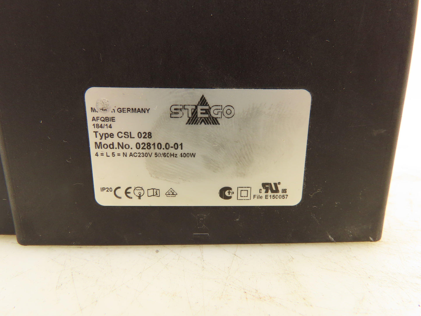 Stego 02810.0-01 CSL 028 PTC Mini Fan Heater for Electrical Enclosures 400W 230V