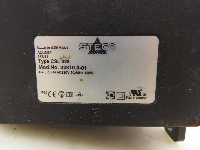 Stego 02810.0-01 CSL 028 PTC Mini Fan Heater for Electrical Enclosures 420W 230V