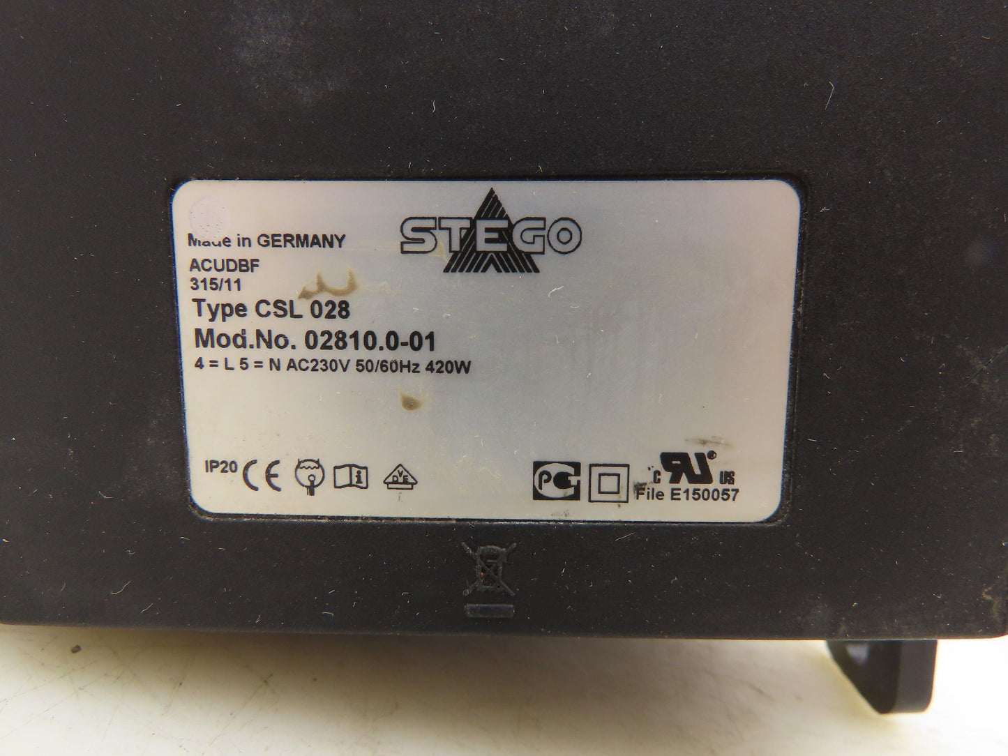 Stego 02810.0-01 CSL 028 PTC Mini Fan Heater for Electrical Enclosures 420W 230V