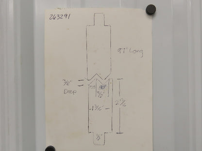 Press Brake Punch Die Set 97" Long 90° Offset Z Bend 5/8" W 3/8" Deep 2-13/16" H