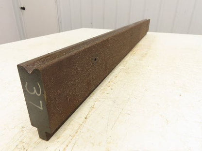 Press Brake Die 37" Long 90° V 1/2" W 1/4" Deep 3-1/16" H 1-3/16" Wide 1/2" Tang